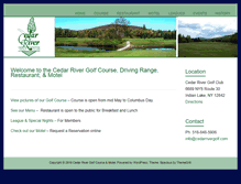 Tablet Screenshot of cedarrivergolf.com